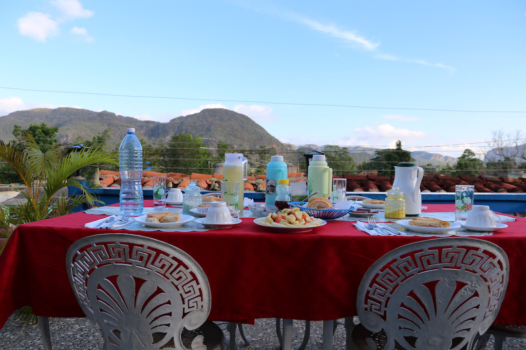 Intrepid Travel Beautiful Cuba tour Vinales breakfast