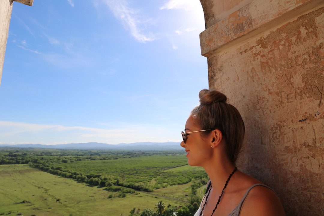 Kim Lamb, travel blogger, Manaca Iznaga plantation, Trinidad, Cuba